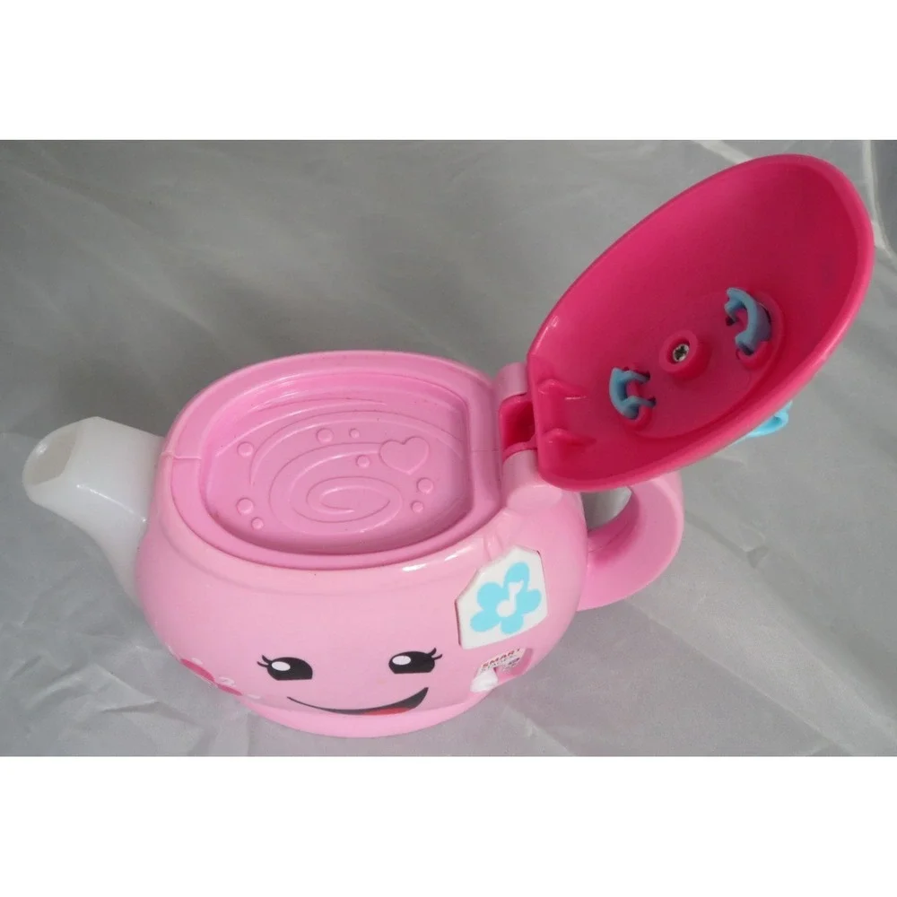 Fisher Price Talking Pink Teapot Laugh 'N Learn‎ Manners Tea Party Pot Musical